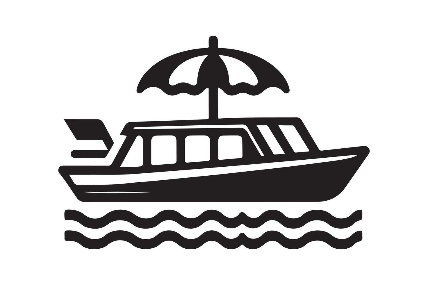 Water Taxi Silhouette Vectors Art for Creative Branding Projects