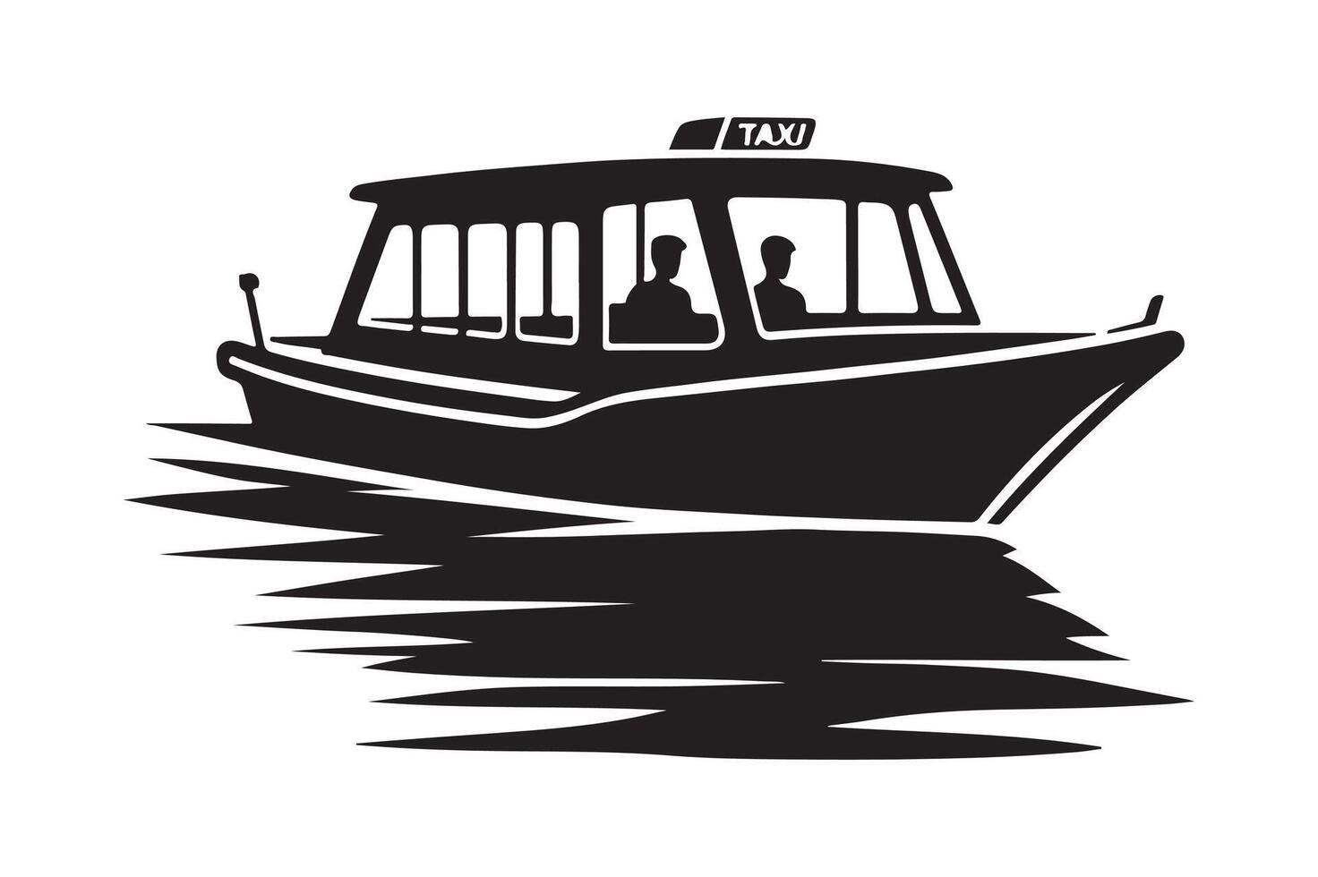 High Resolution Water Taxi Silhouette Vectors Designs Online