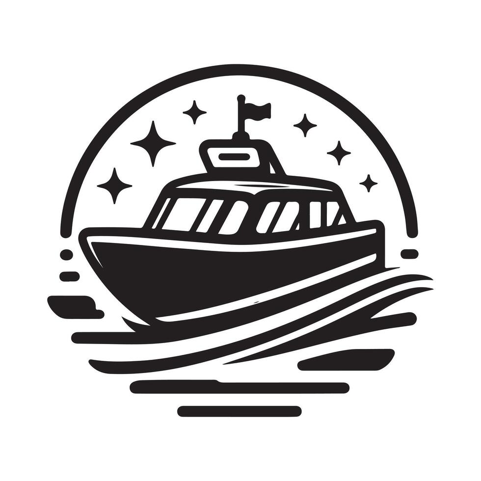 Amazing Water Taxi Silhouette Vectors Illustrations for Print