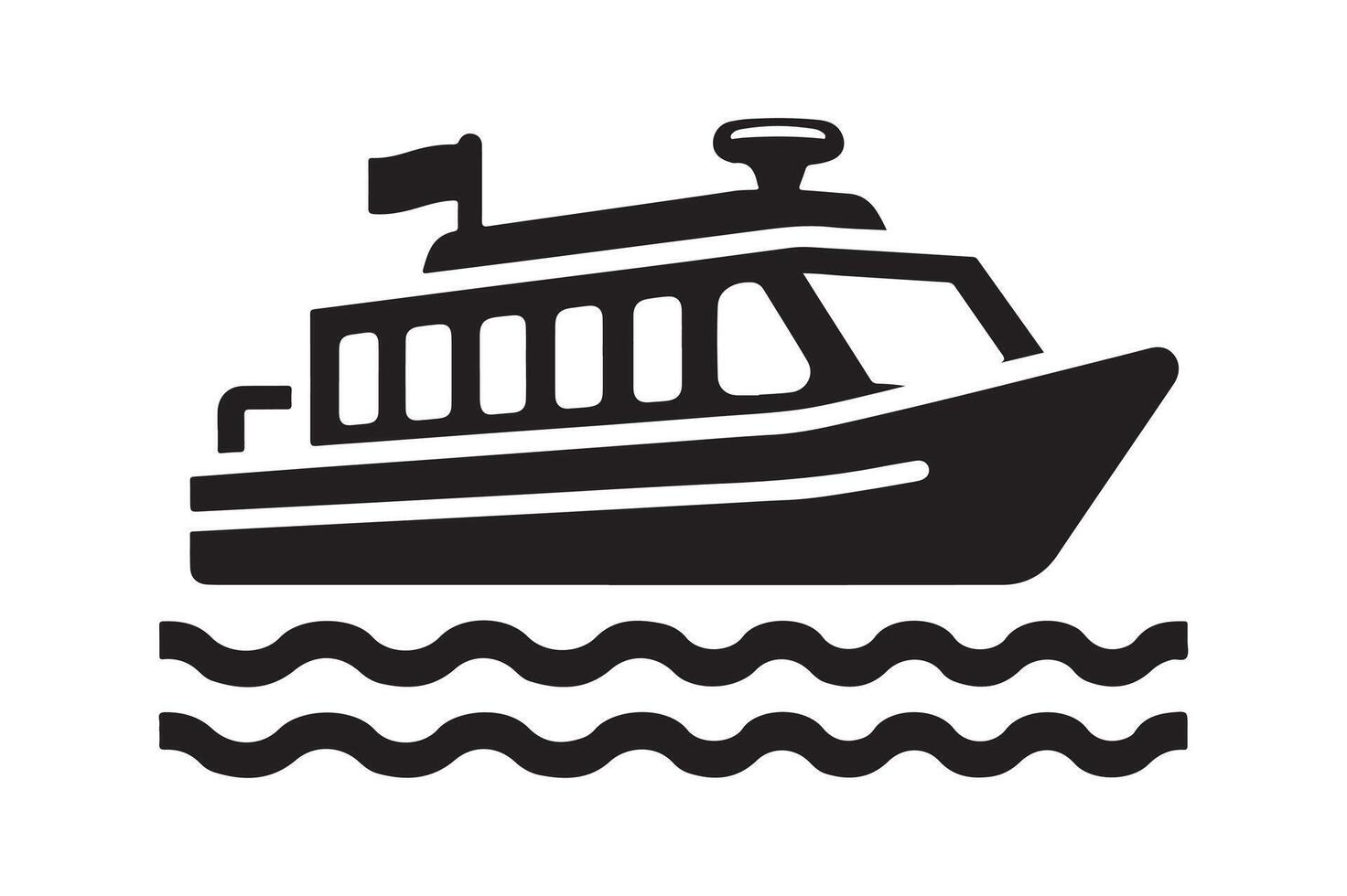 Elegant Water Taxi Silhouette Vectors Illustrations for Websites