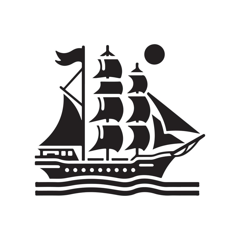 Ketch Silhouette Vectors for Advertising and Marketing