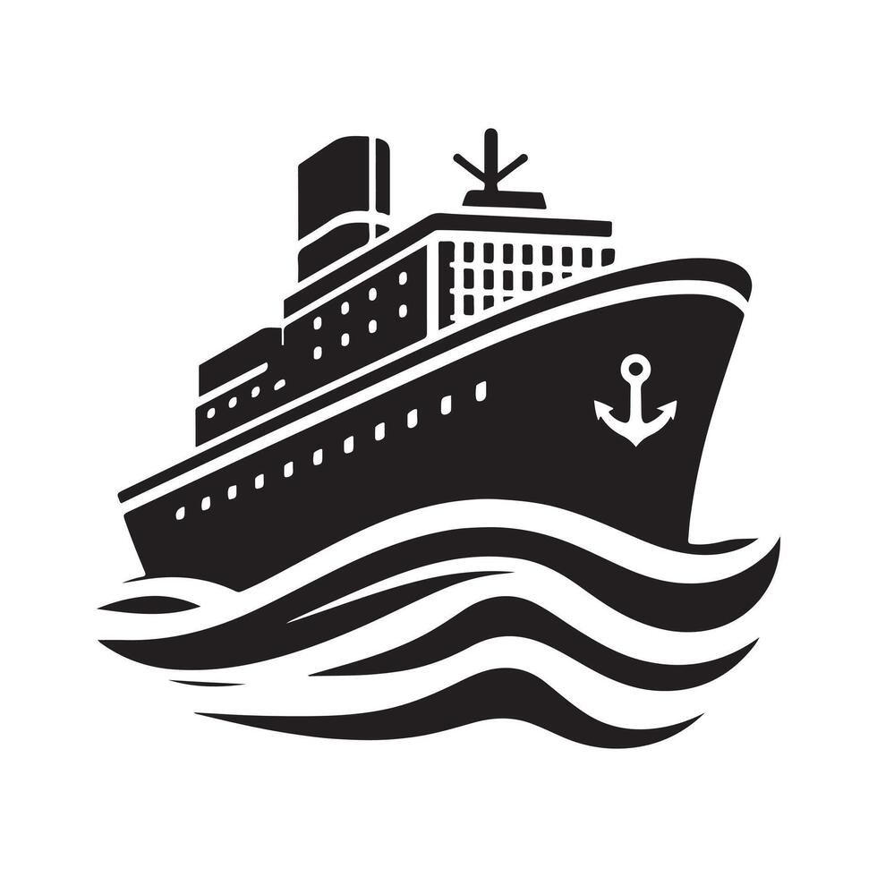 Stylish Icebreaker Silhouette Vectors Graphics for Web Elements