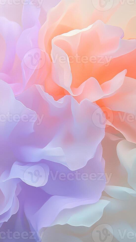Soft pastel petals layering gently, creating tranquil floral background suggesting gentle romance and spring renewal photo