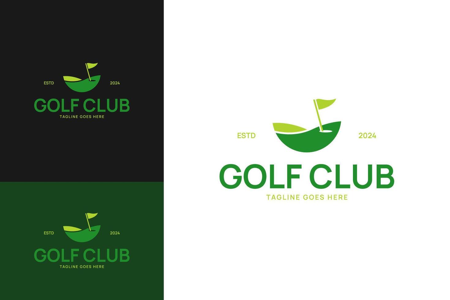 Golf land logo design vector
