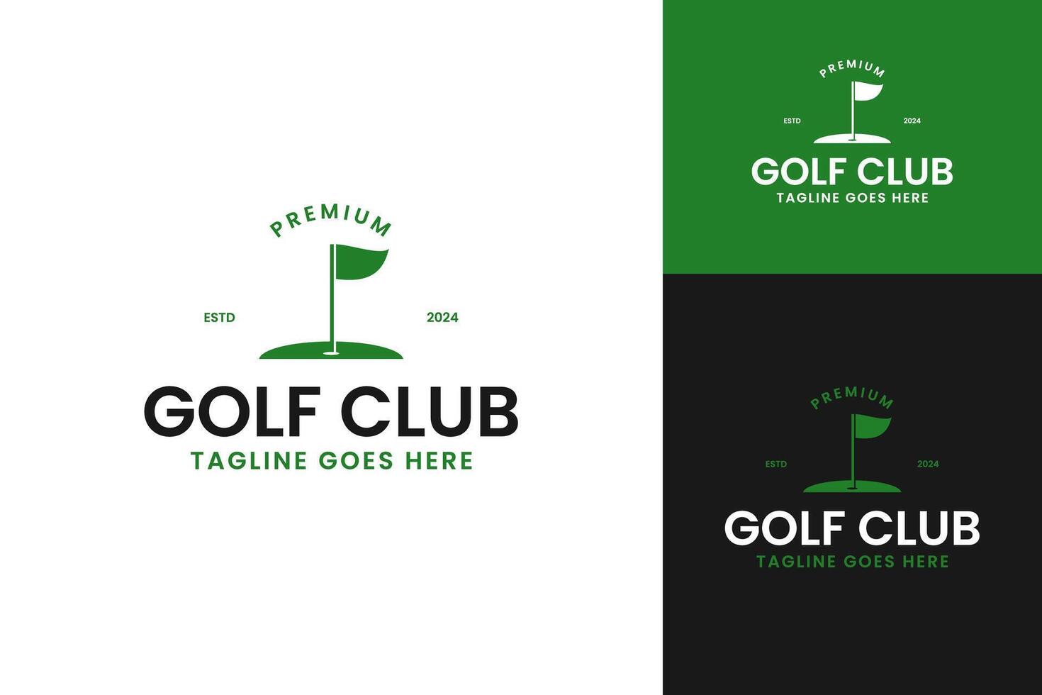 Golf land logo design symbol vector