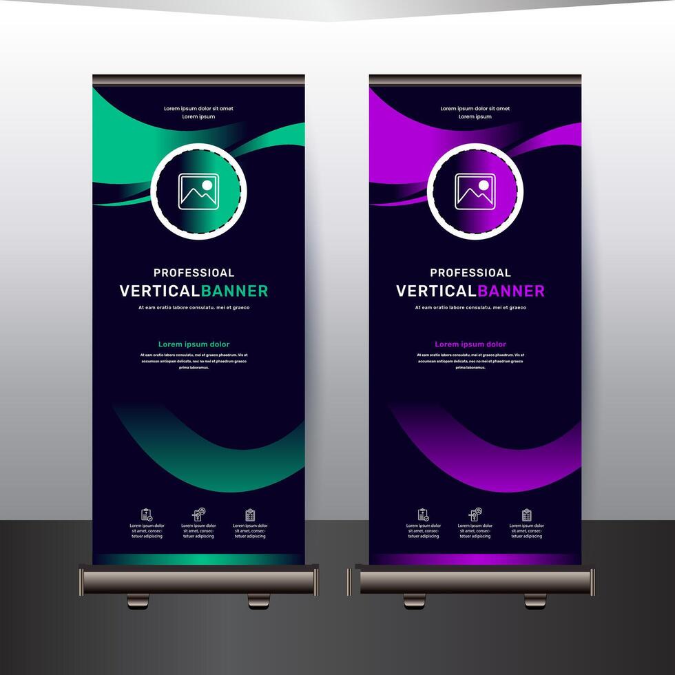 Professional unique Corporate business rollup banner vector