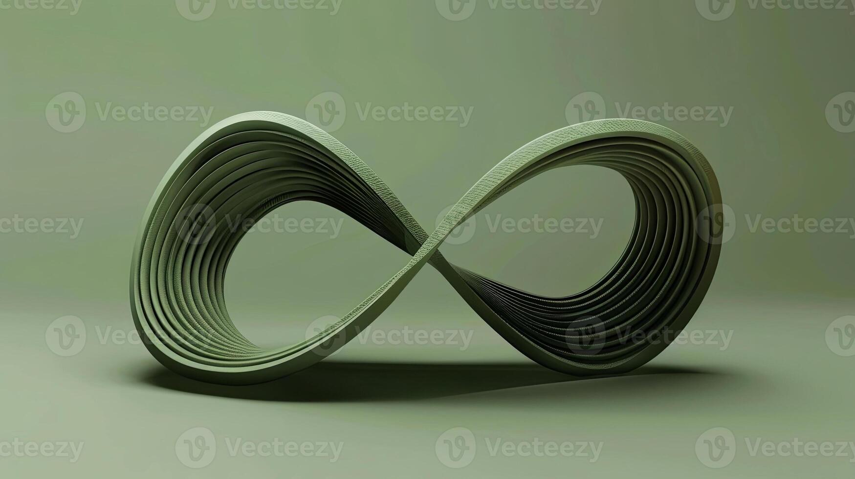 Explore the seamless elegance of an infinity loop sculpture, embodying balance and continuity photo