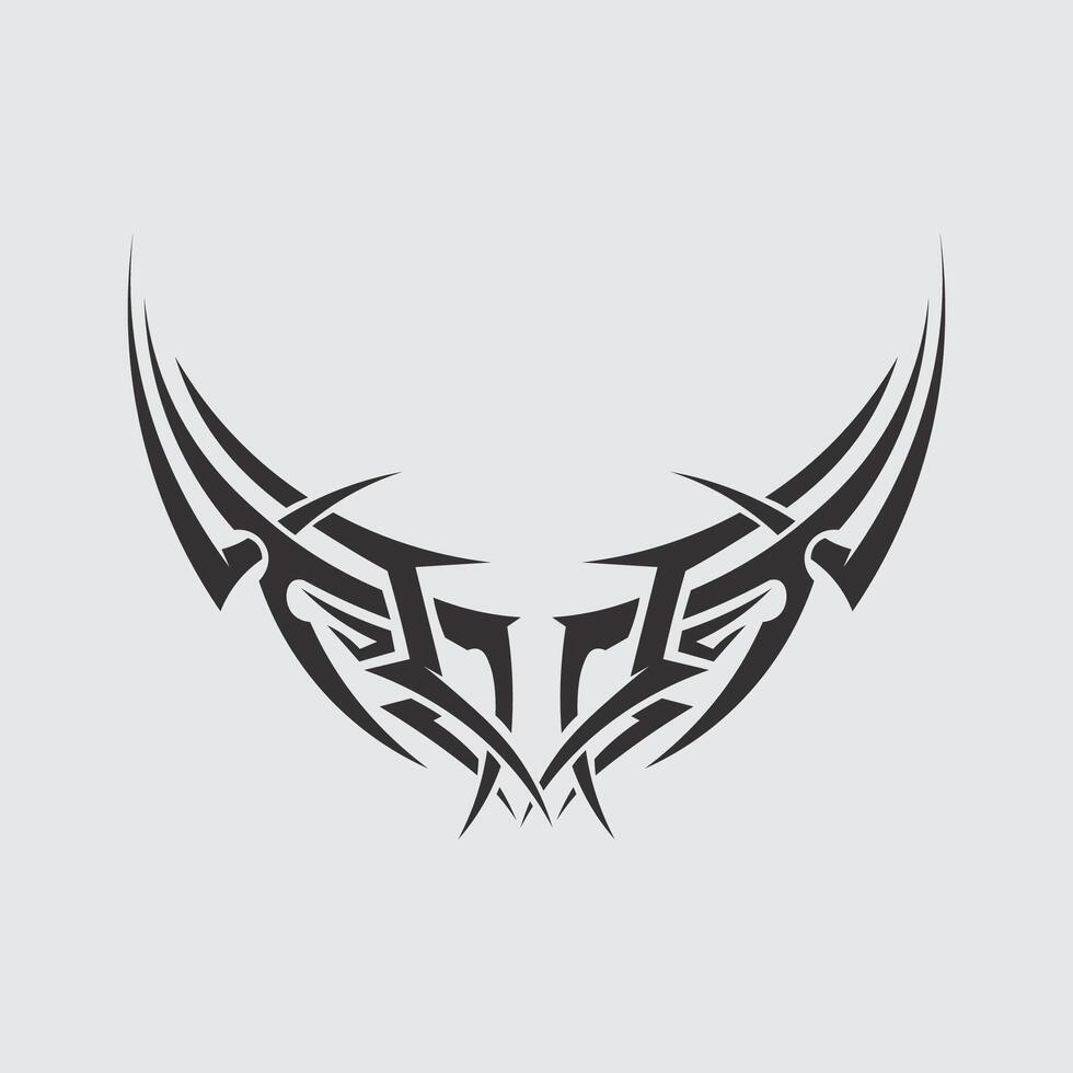 black tribal logo design icon and sign tribal celtic vector