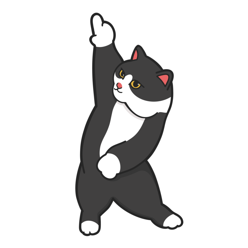 Dancing Cat Meme Sticker Transparent Cute Illustration png