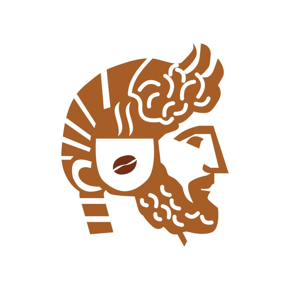 roman people coffee icon logo design template vector