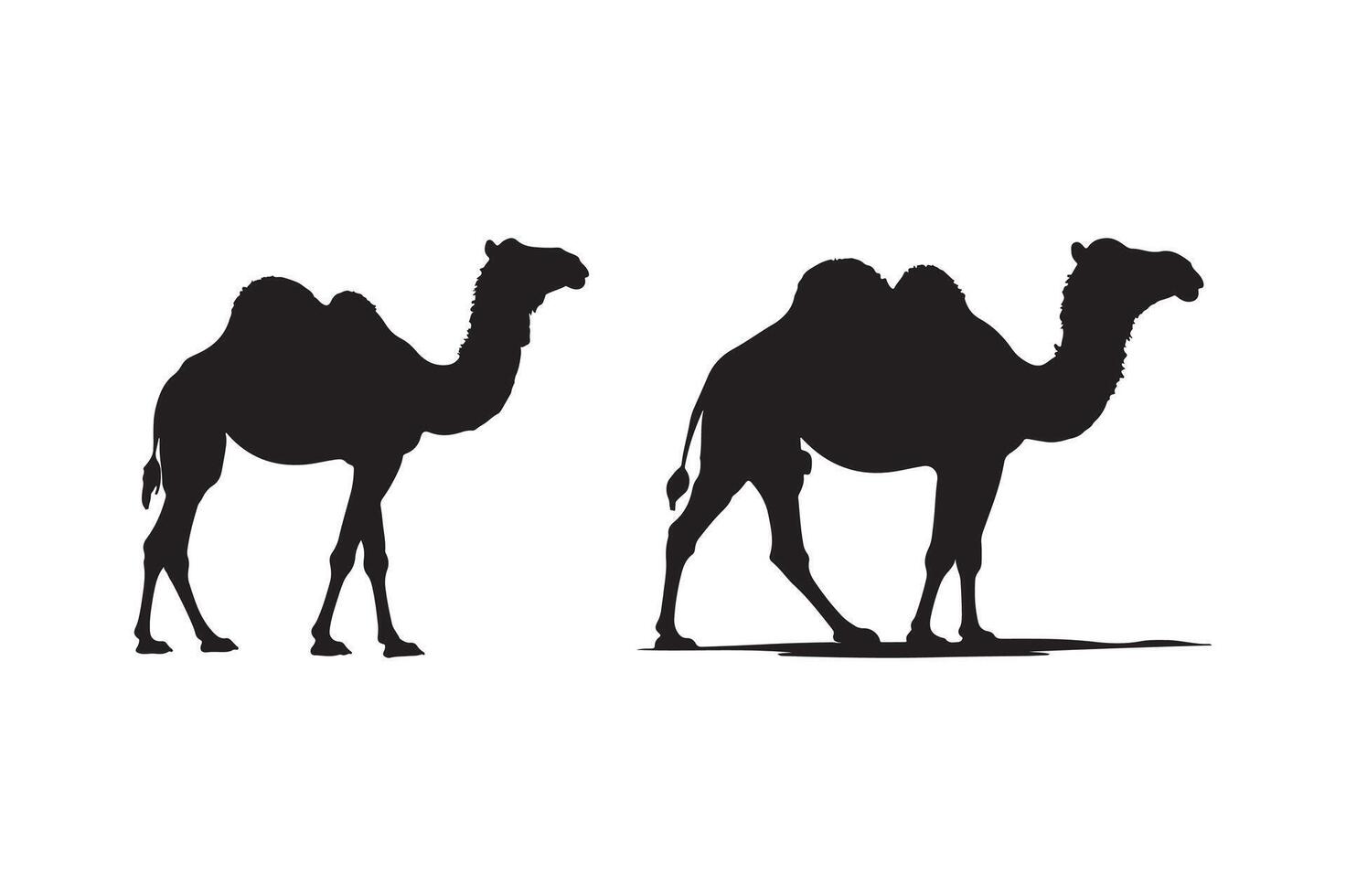 Camel Silhouette Illustration for Graphic and Print Design vector