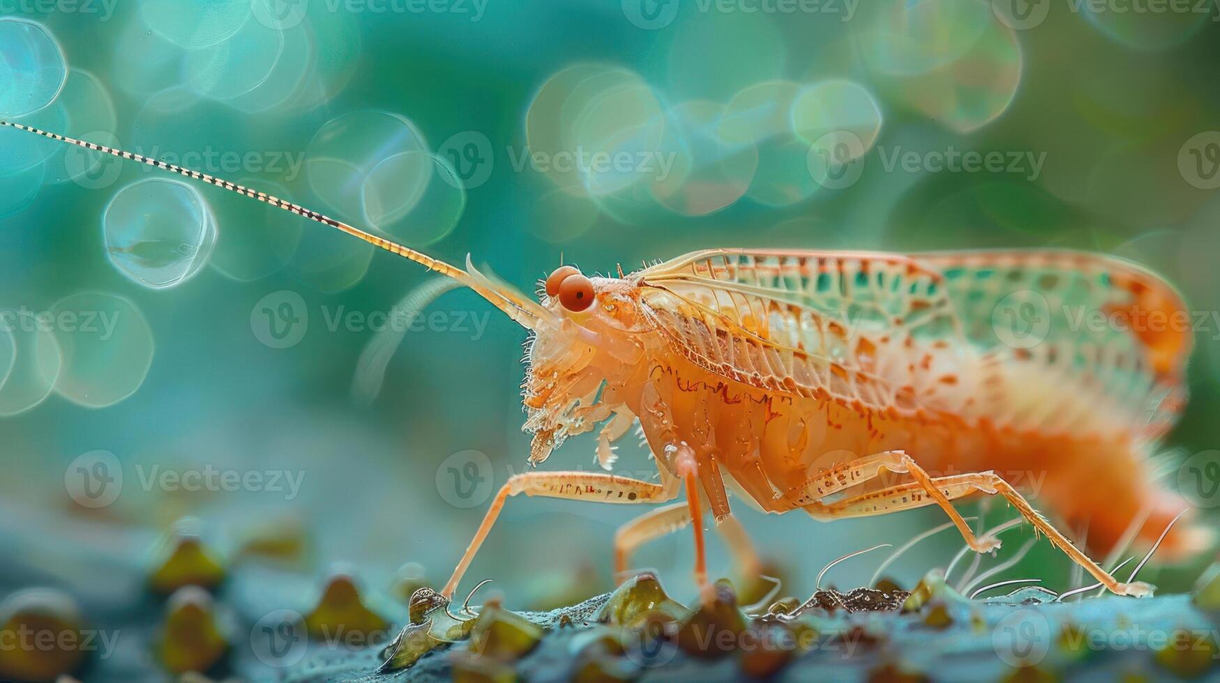 A close-up view of a crab with its distinctive long antennae and orange body. photo