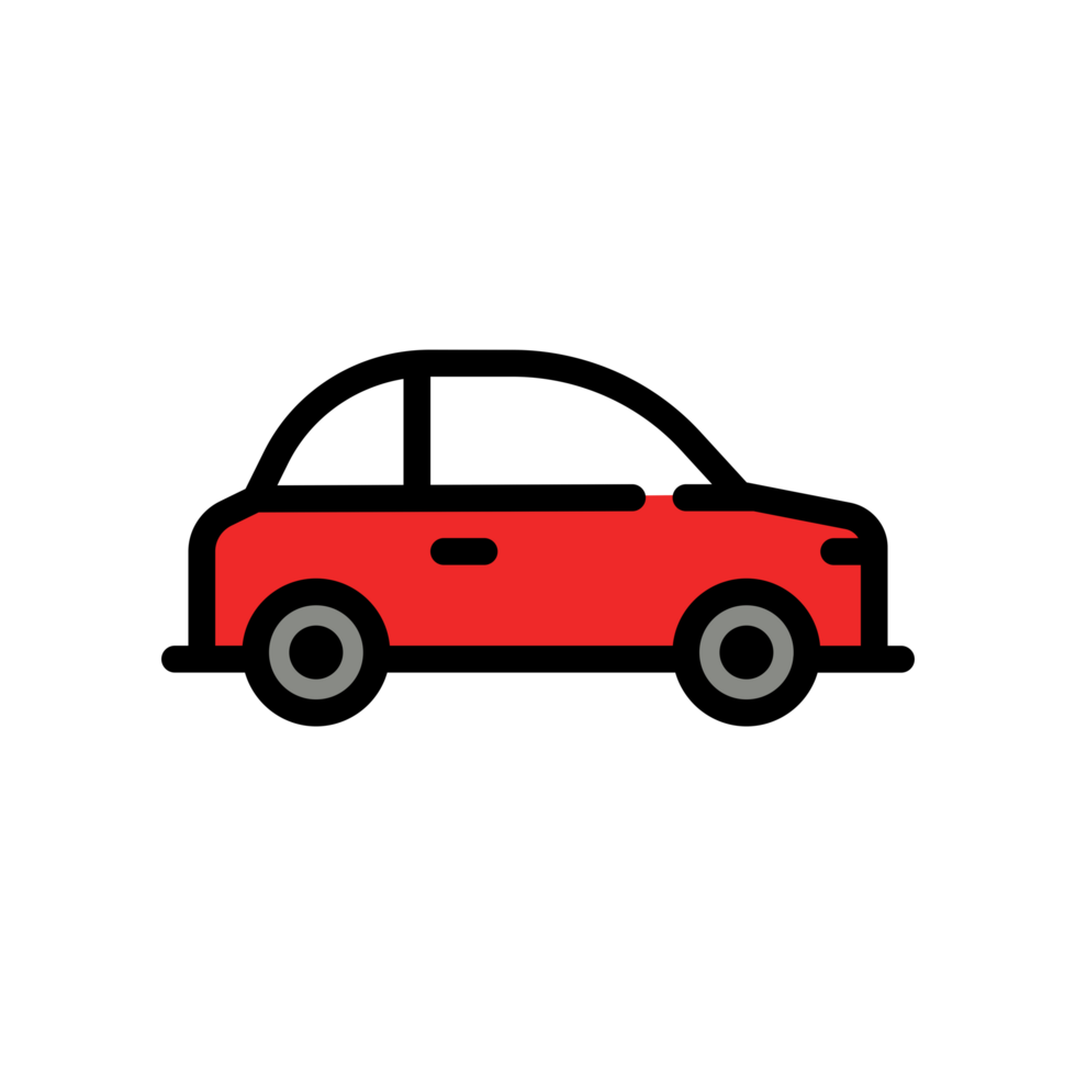Design Illustration graphic of small car icon with line and color style. Suitable for UI, mobile design, web design, etc. Transparent Background png