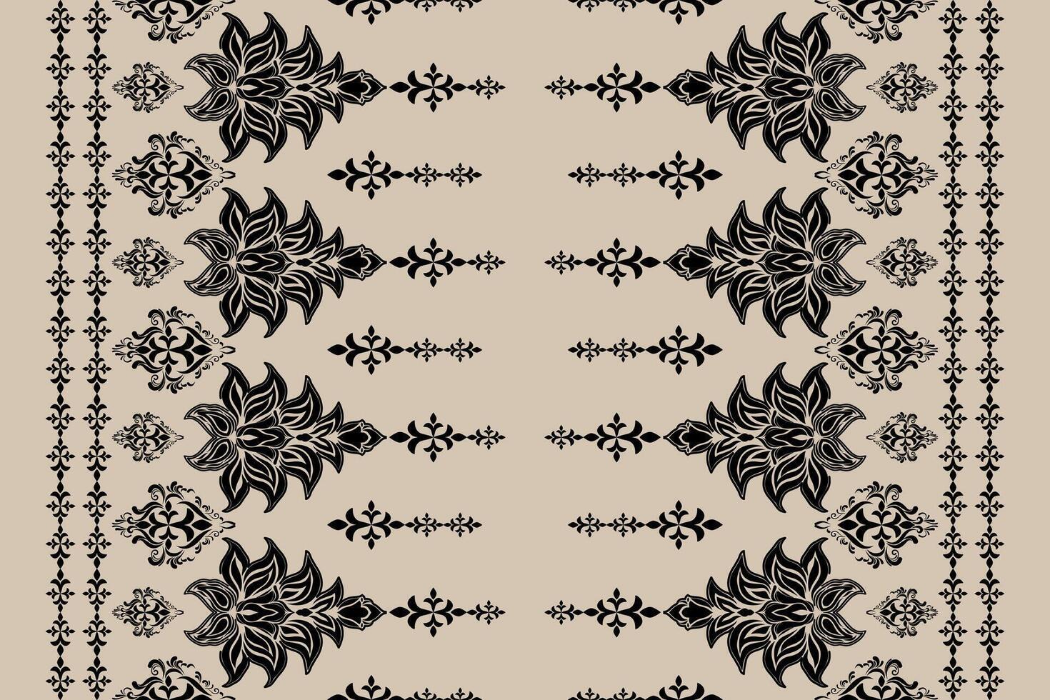 Ikat ethnic oriental embroidery traditional.Indian Ikat pattern Aztec style abstract.design for texture,fabric,clothing. vector