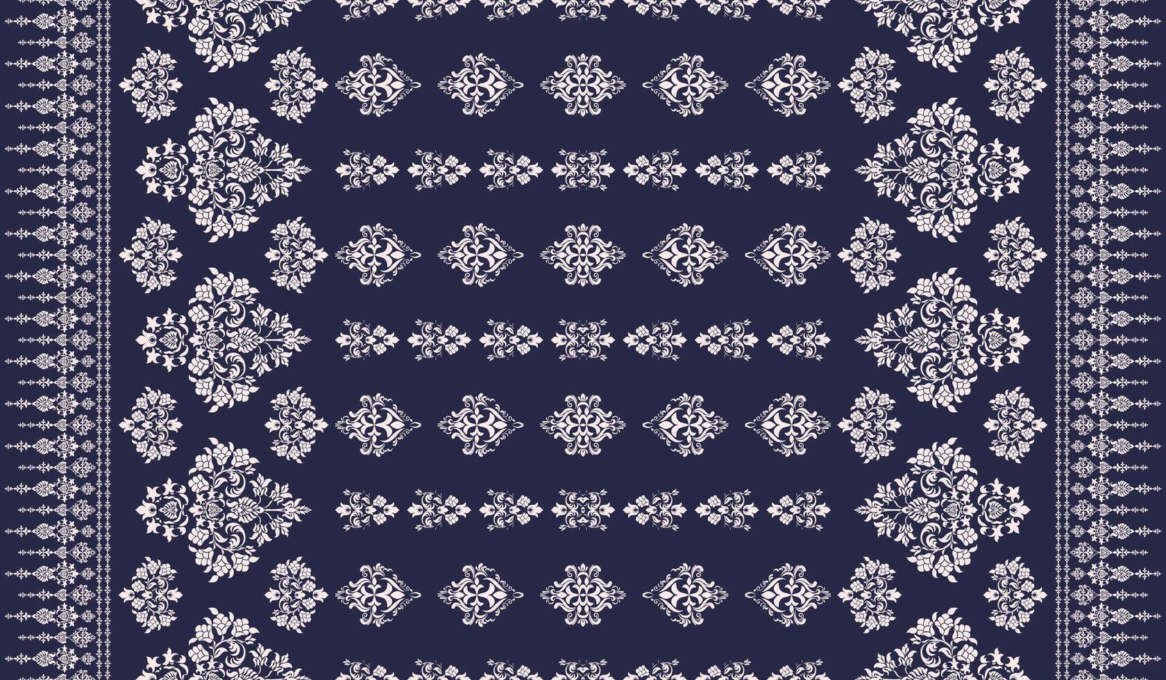 Motifs African boho paisley Floral Ikat pattern embroidery border. Ethnic ikat floral Ethnic Indian Pattern Ikat pattern Ethnic Pattern vector