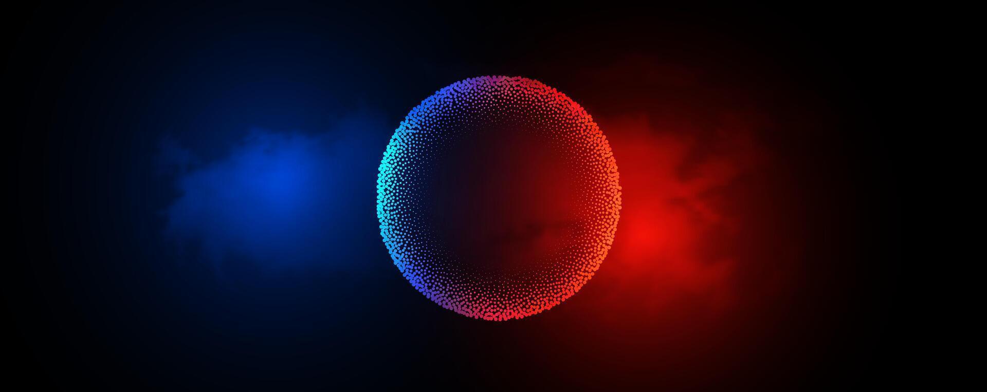 abstract background with red and blue spheres vector