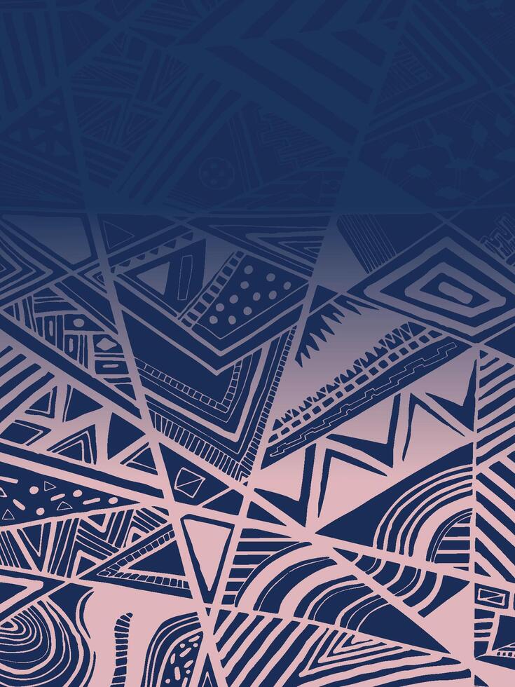 a blue and pink background with geometric shapes vector
