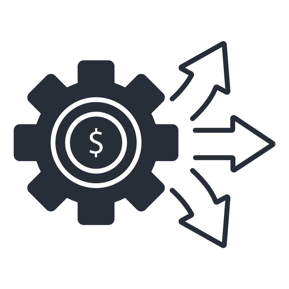 financial management icon. .Editable stroke.linear style sign for vector