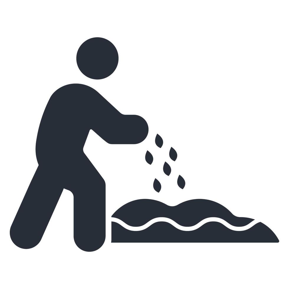 Seed icon. .Editable stroke.linear style sign for use web vector