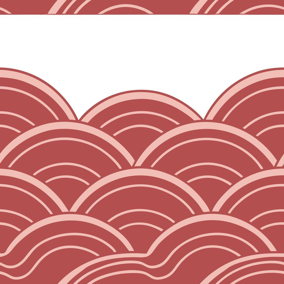 Abstract Red Wave Pattern Design Modern Minimalist Art vector