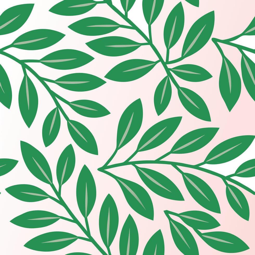 Green Leaf Branches Pattern Natures Elegant Design vector