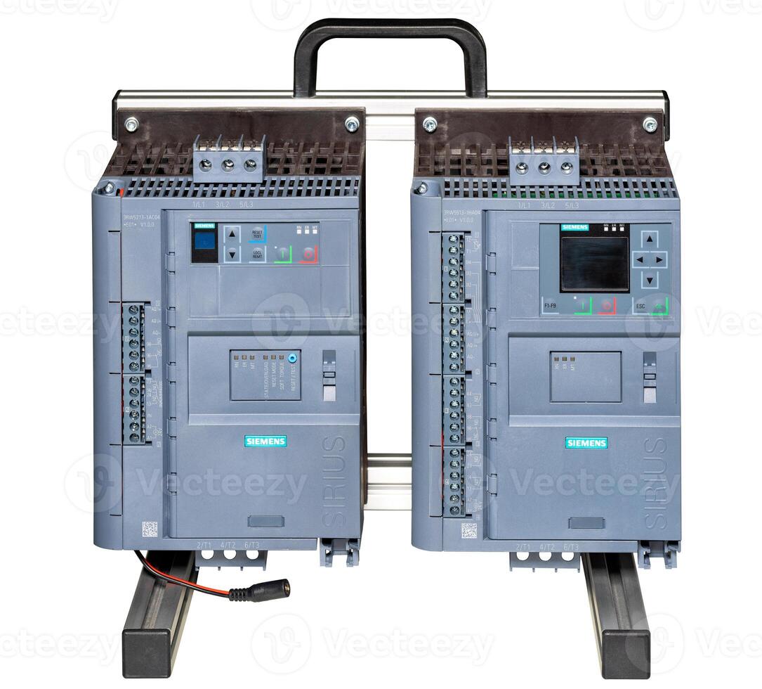 SIRIUS 3RW52 General Performance soft starters are the optimal solution for standard applications. Isolated on a white background. 10.17.23. Kyiv. Ukraine. photo