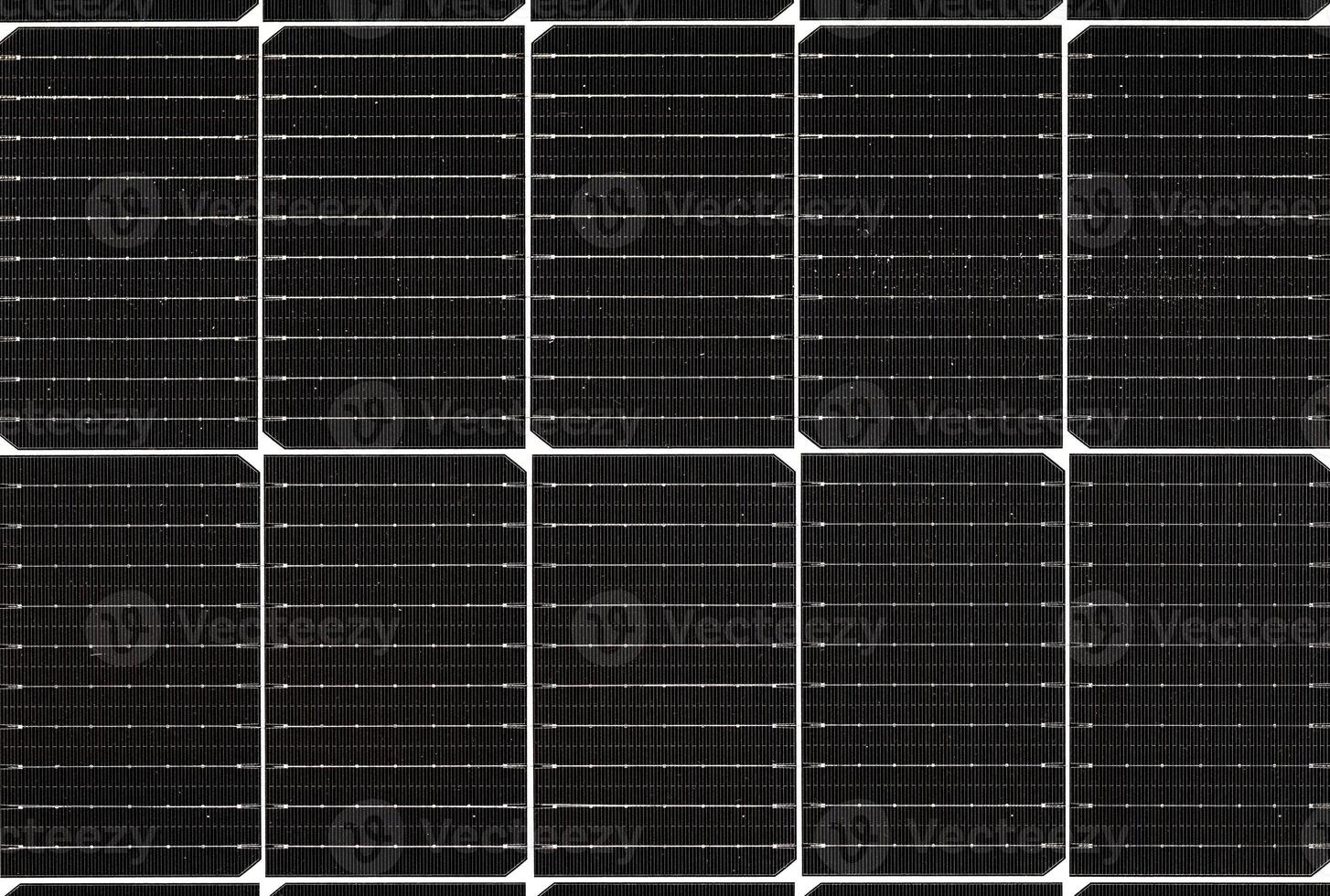 Innovative solar panels lined up for renewable energy generation at a sustainable facility photo