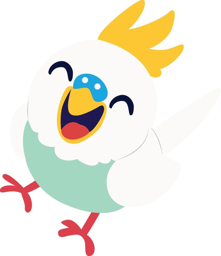 Happy Cartoon Bird Flying Joyful peeking, happy world animal day vector