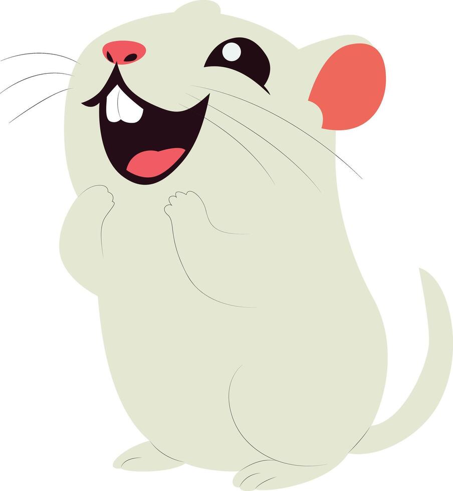 Happy Cartoon Mouse peeking, happy world animal day vector
