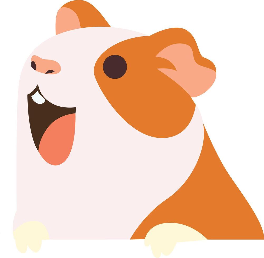 Happy Guinea Pig peeking world animal day vector