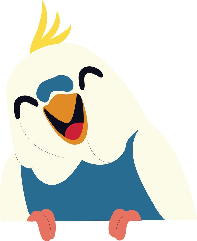 Happy Budgie Bird Peeking Cartoon peeking, happy world animal day vector