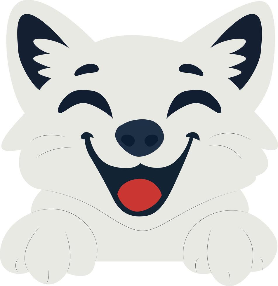 Happy Cartoon Fox Wearing Coat peeking, happy world animal day vector