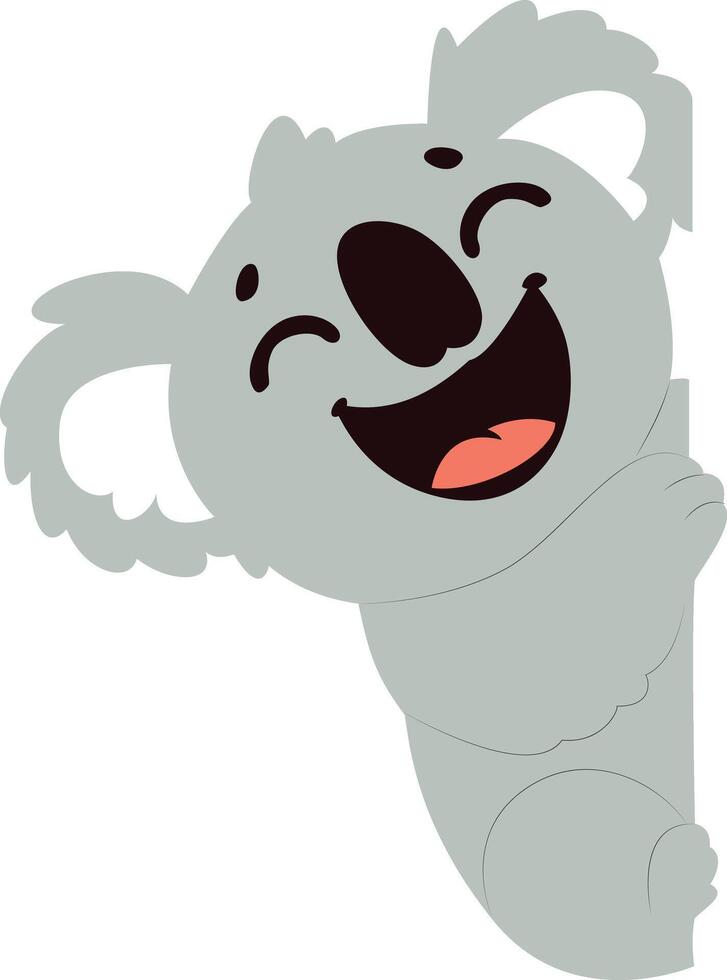 Happy Koala Cartoon Animal peeking, happy world animal day vector