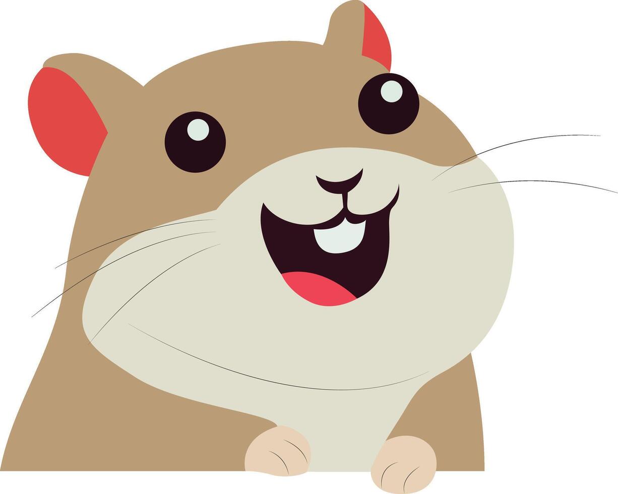 Happy Hamster Cartoon Image peeking happy world animal day vector