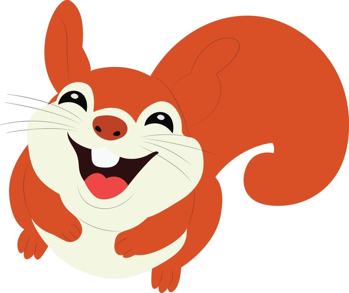 Happy Cartoon Squirrel Image peeking, happy world animal day vector