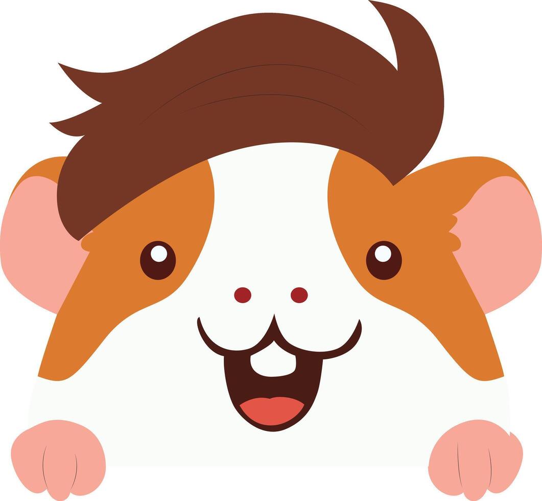 Guinea Pig Cartoon peeking happy world animal day vector