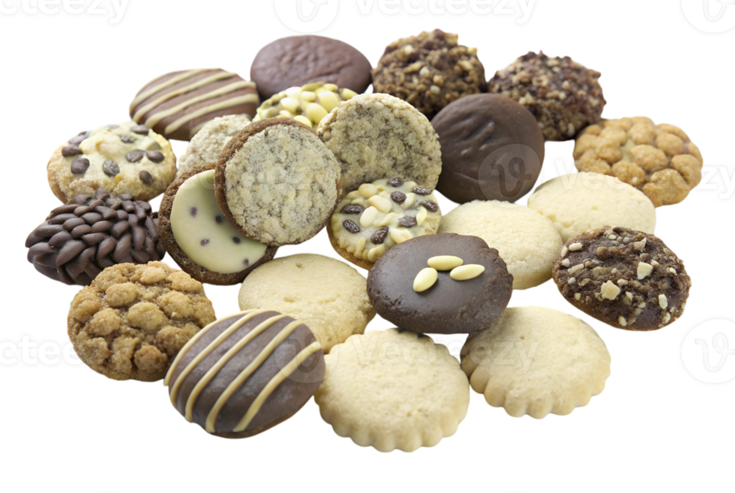 Cookies biscuit tempting round collection for dessert lovers png