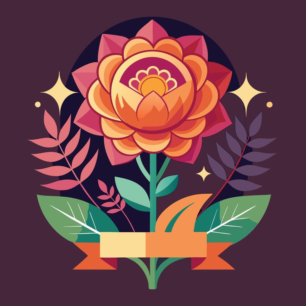 Modern Flower illustration vector