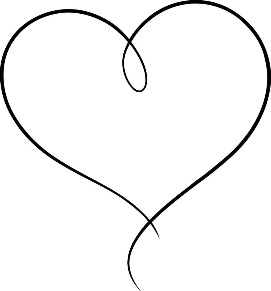 Hand drawn doodle heart vector