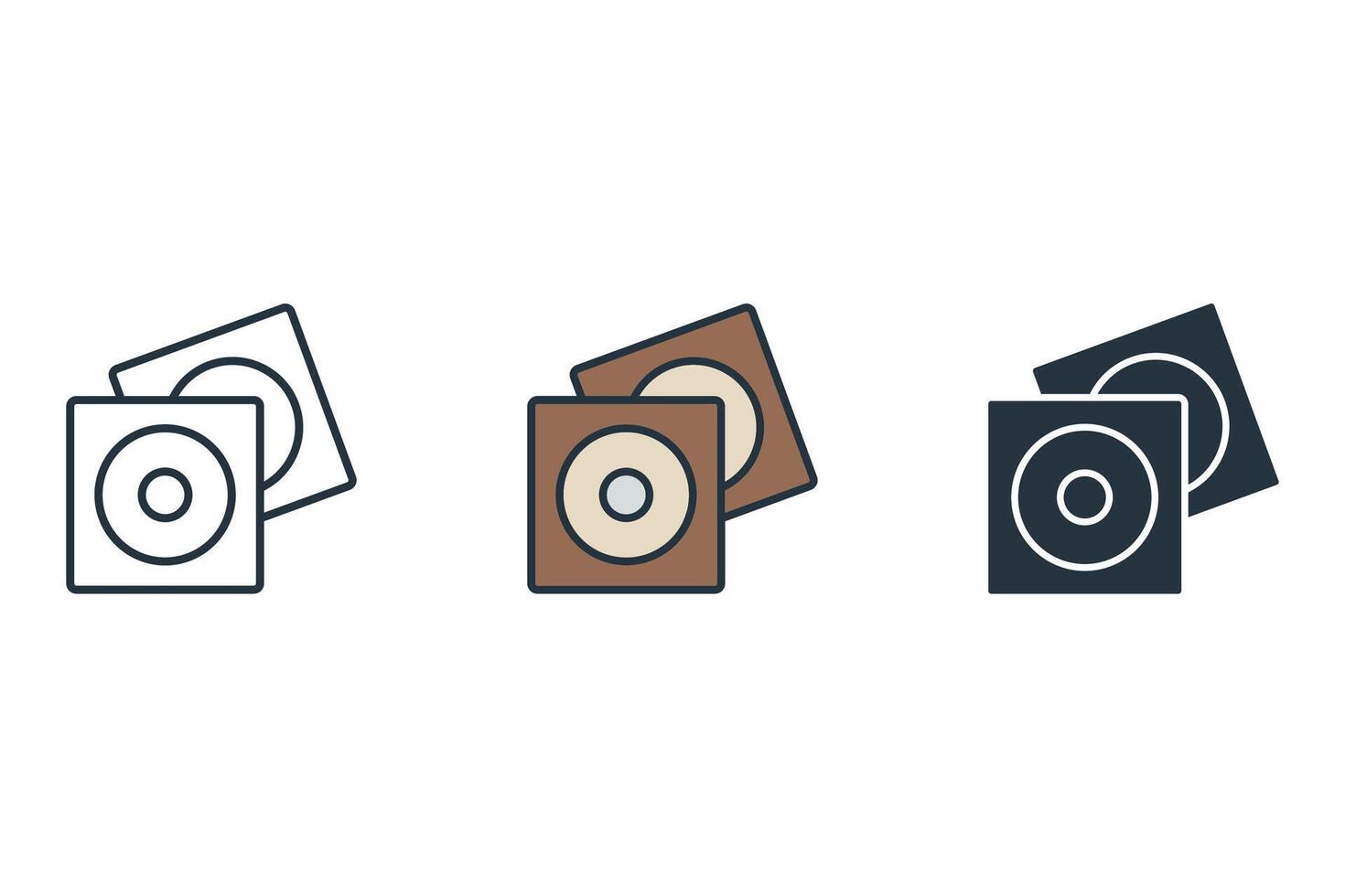 album icons isolated on White Background vector