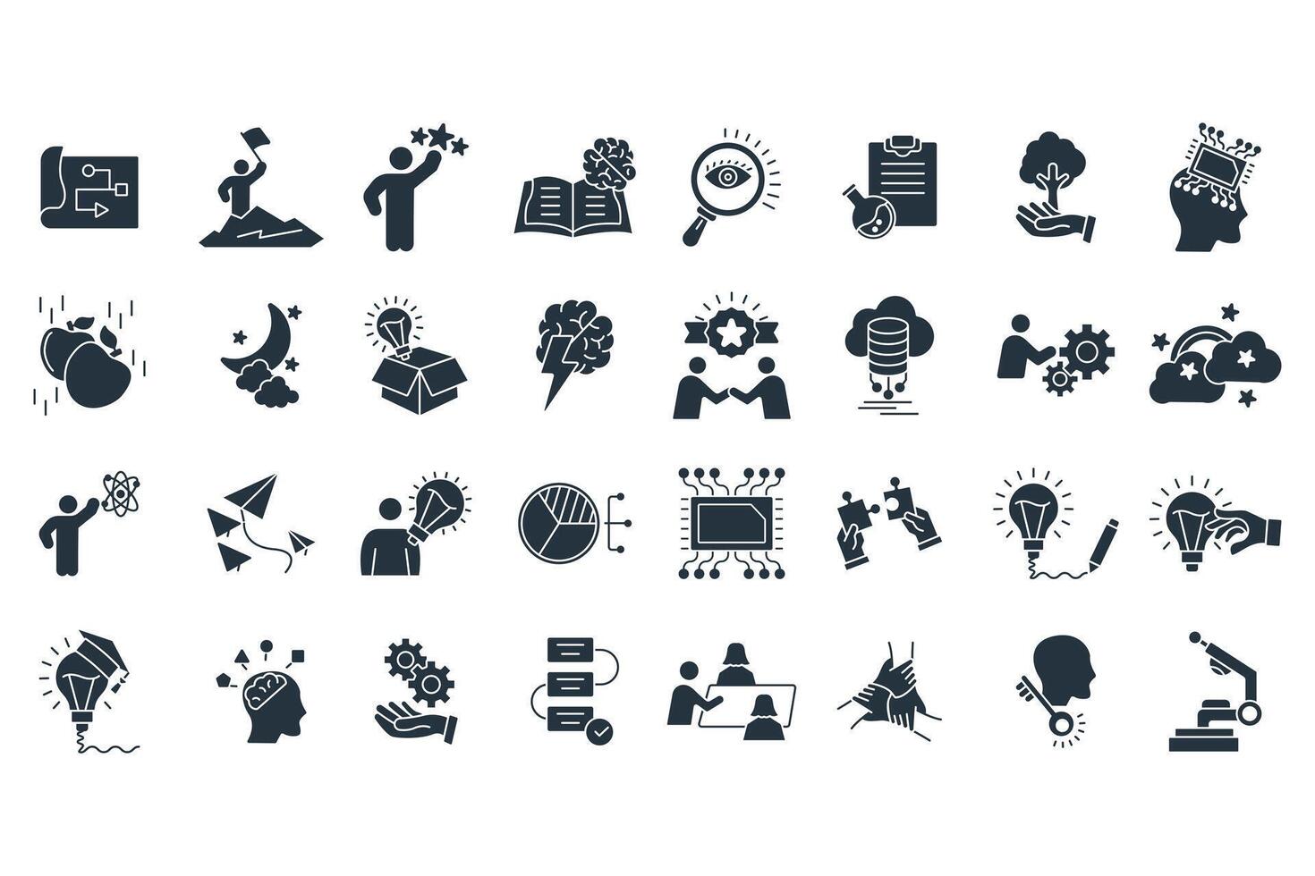 innovation icons isolated on White Background vector
