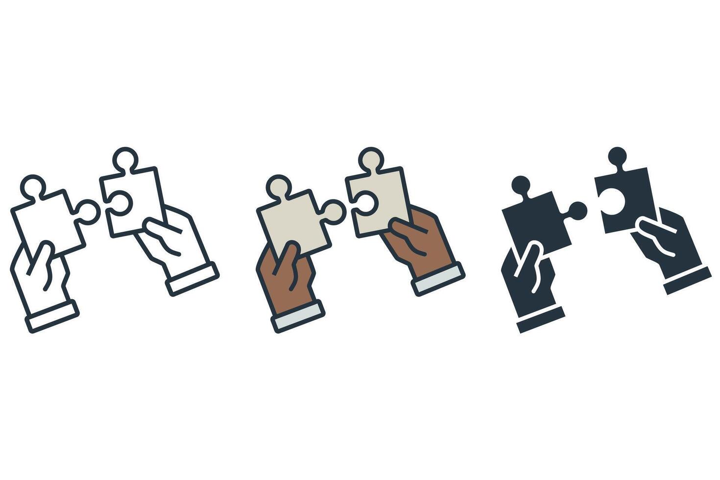 problem solving icons isolated on White Background vector