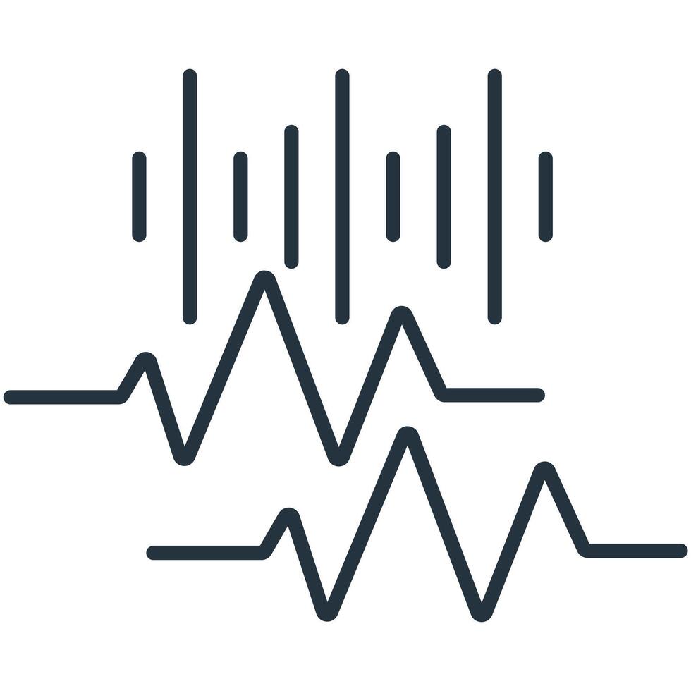 waveform icons symbol white. elements for infographic web vector