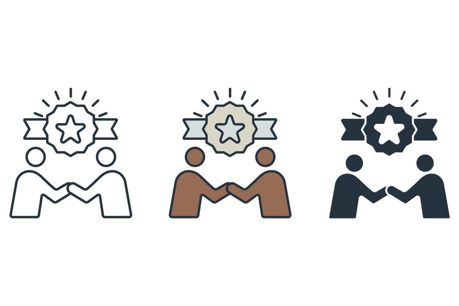 leader icons isolated on White Background vector