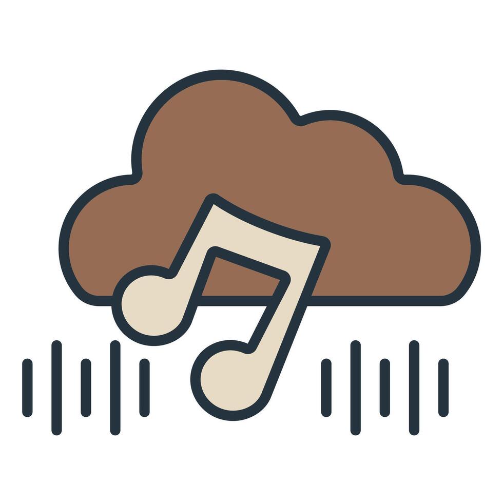 cloud music icons isolated on White Background vector