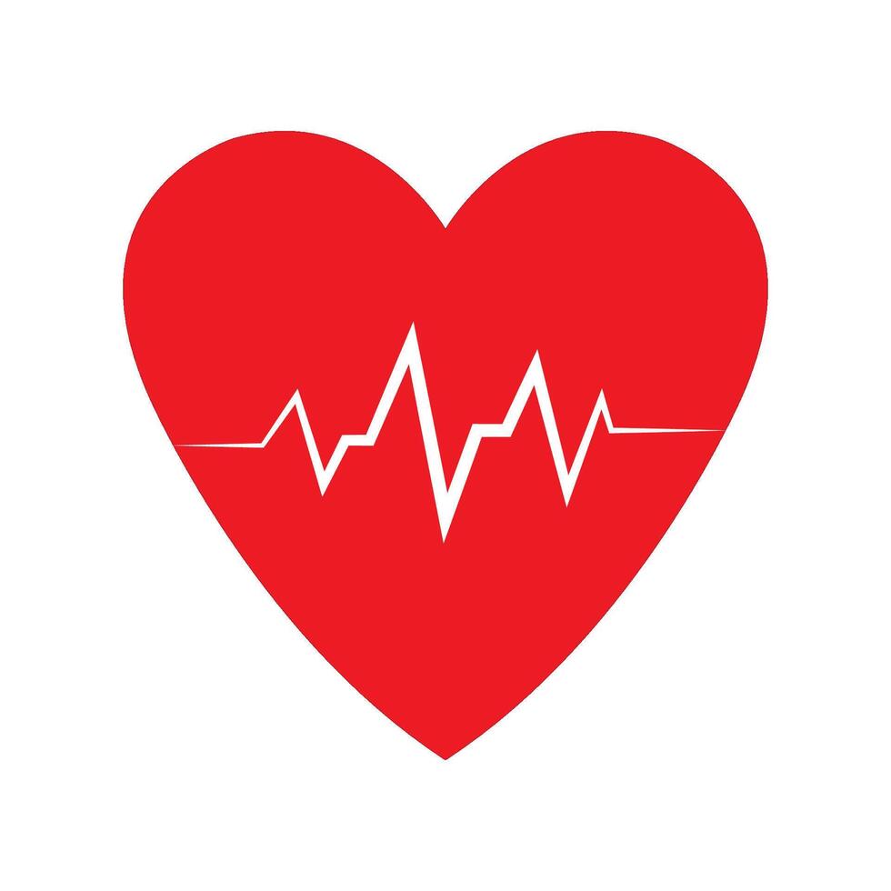 heart pulse icon illustration design template vector
