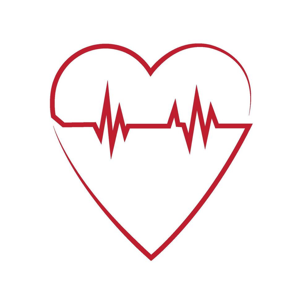 heartbeat life icon illustration design template vector