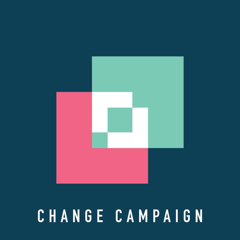 Change square arrow form modern logo. Rotary towards target company logo template. vector