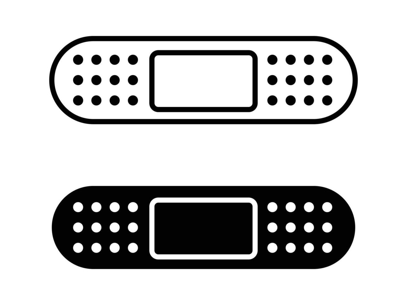 Wound sticker, medical bandage icon. bandage icon design template simple and clean. Band Aid icon. Medical patch line icon illustration set. vector