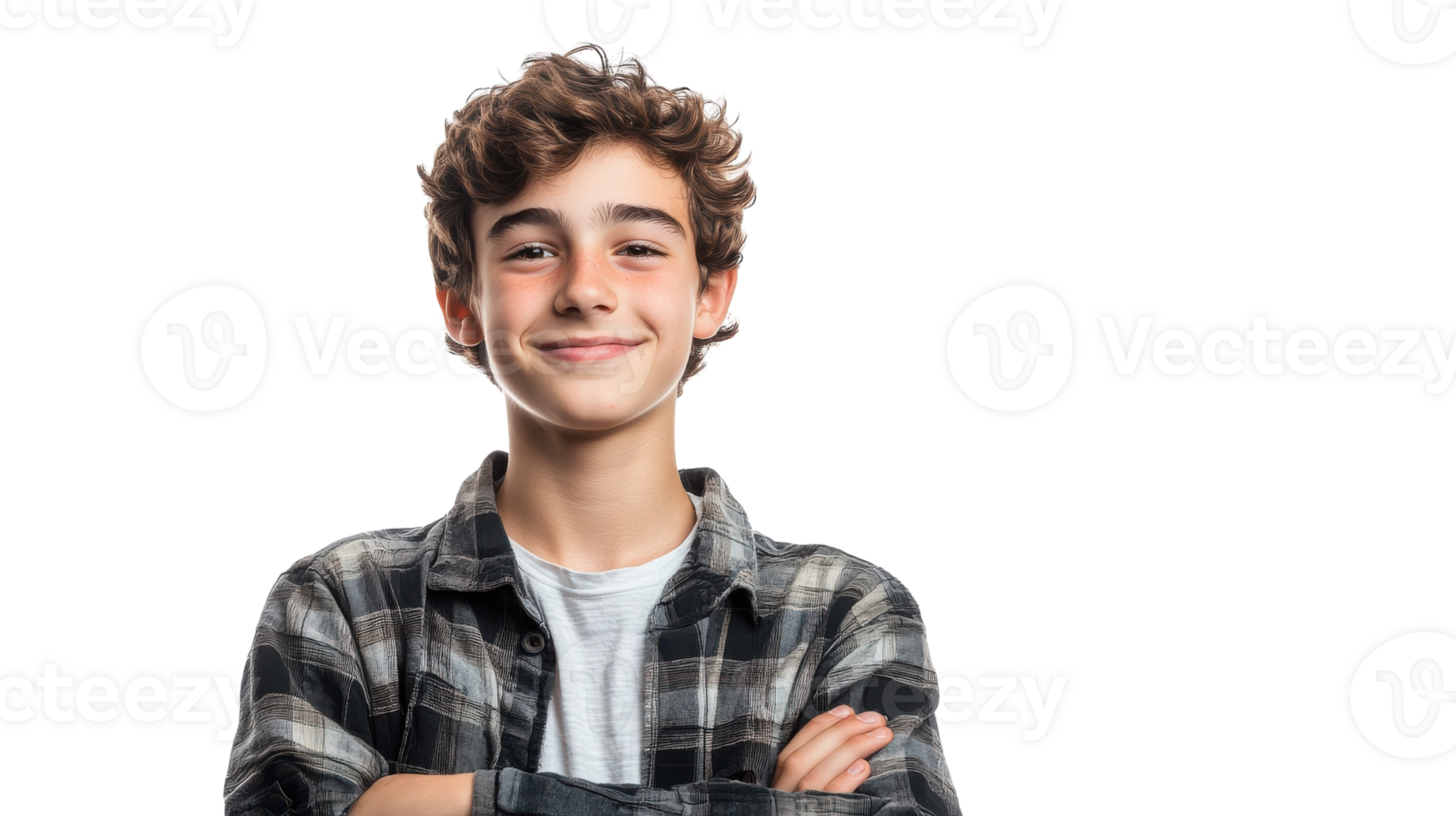 A boy with his arms crossed and smiling png